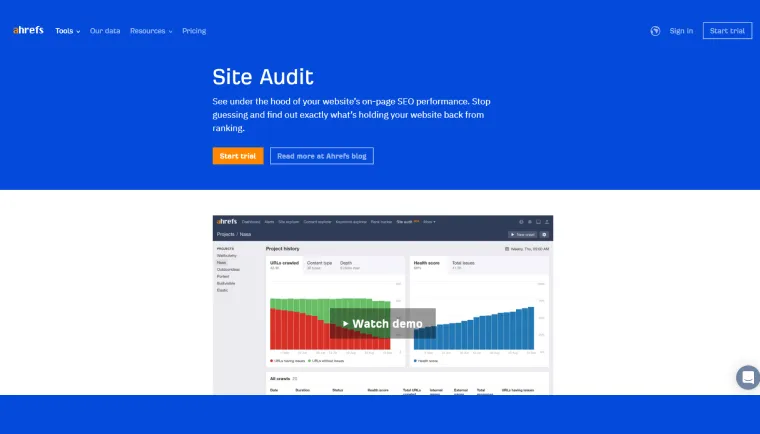 Ahrefs SEO Site Audit